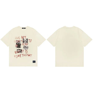 Beige Graphic T Shirt