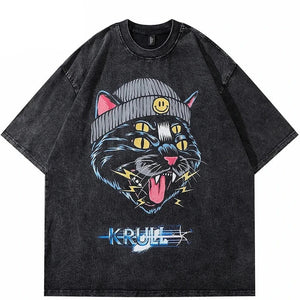 Black Cat T Shirt Mens