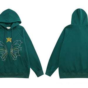 Embroidery Star Butterfly Hoodie