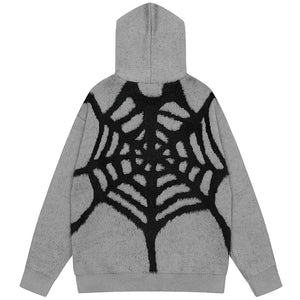 Knitted Spider Web Hoodie