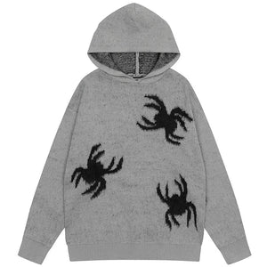Knitted Spider Web Hoodie