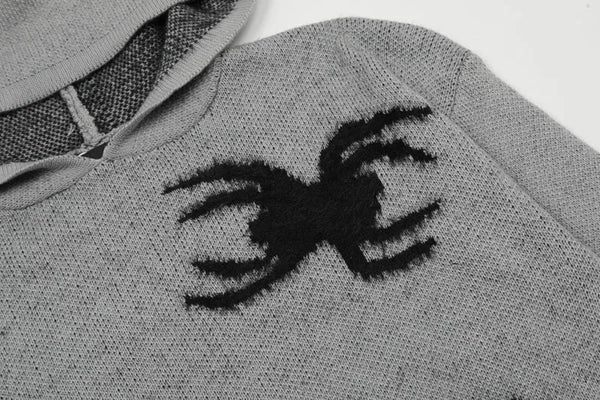 Knitted Spider Web Hoodie