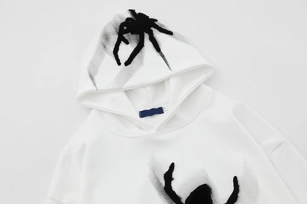 Spider Embroidery Hoodie