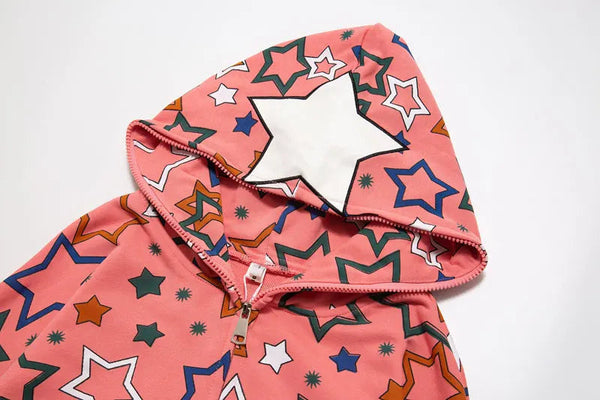 Star Zip Up Hoodie