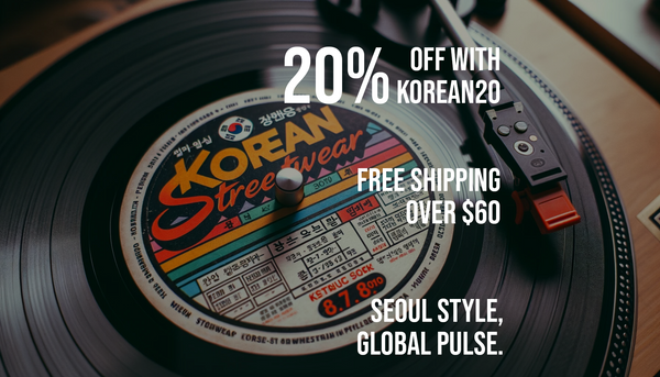 Vinyl depicting 'KOREAN STREETWEAR' amidst colorful urban designs