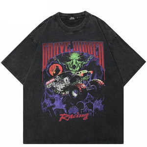 Washed Black T-Shirt Grave Digger