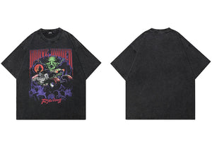 Washed Black T-Shirt Grave Digger